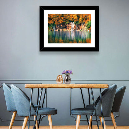 Autumn Reflections at Plitvice Lakes Wall Art