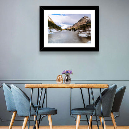 Grungevatn Winter River and Lake Wall Art