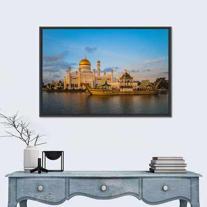 Sultan Omar Ali Saifuddien Mosque at Golden Hour Wall Art