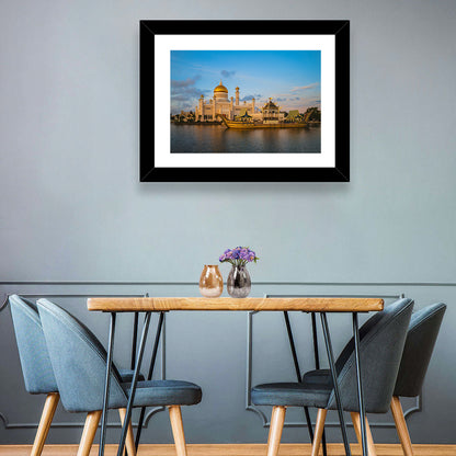 Sultan Omar Ali Saifuddien Mosque at Golden Hour Wall Art