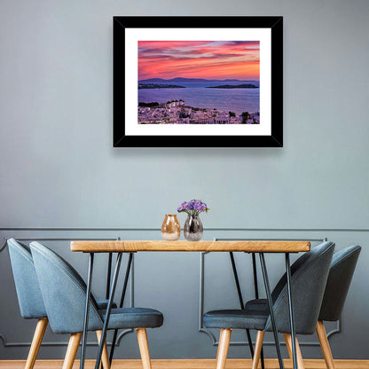 Mykonos Windmills at Sunset Wall Art