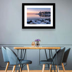 Urk Lighthouse Winter Twilight Harbor Wall Art