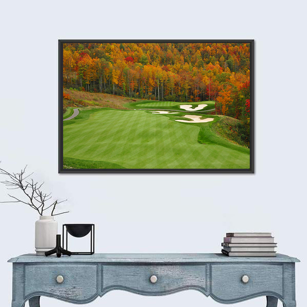 North Carolina Autumn Golf Course Wall Art