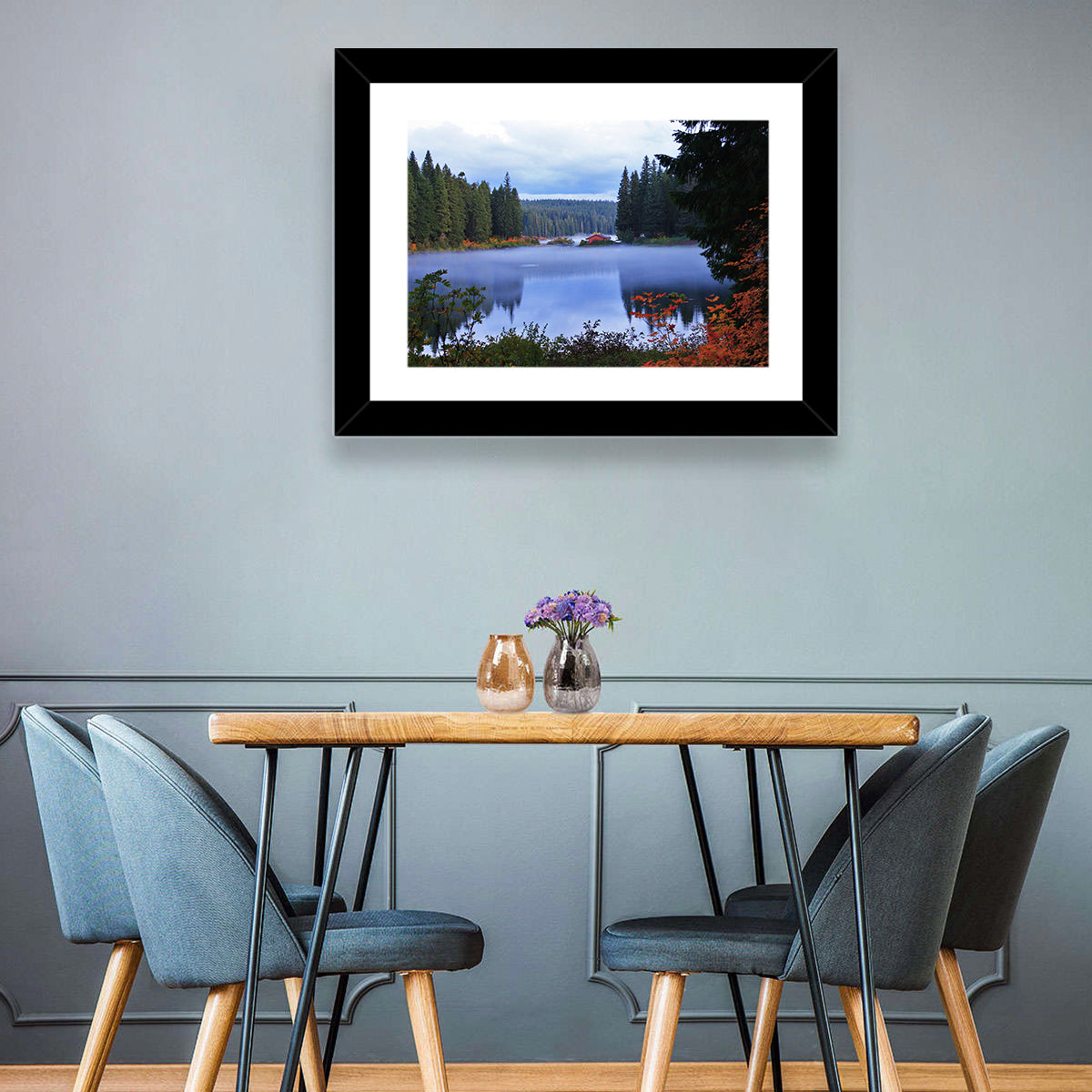 Lynn County Lake Cabin Reflection Wall Art