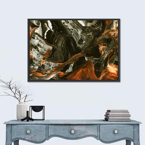 Volcanic Splash Abstract Wall Art