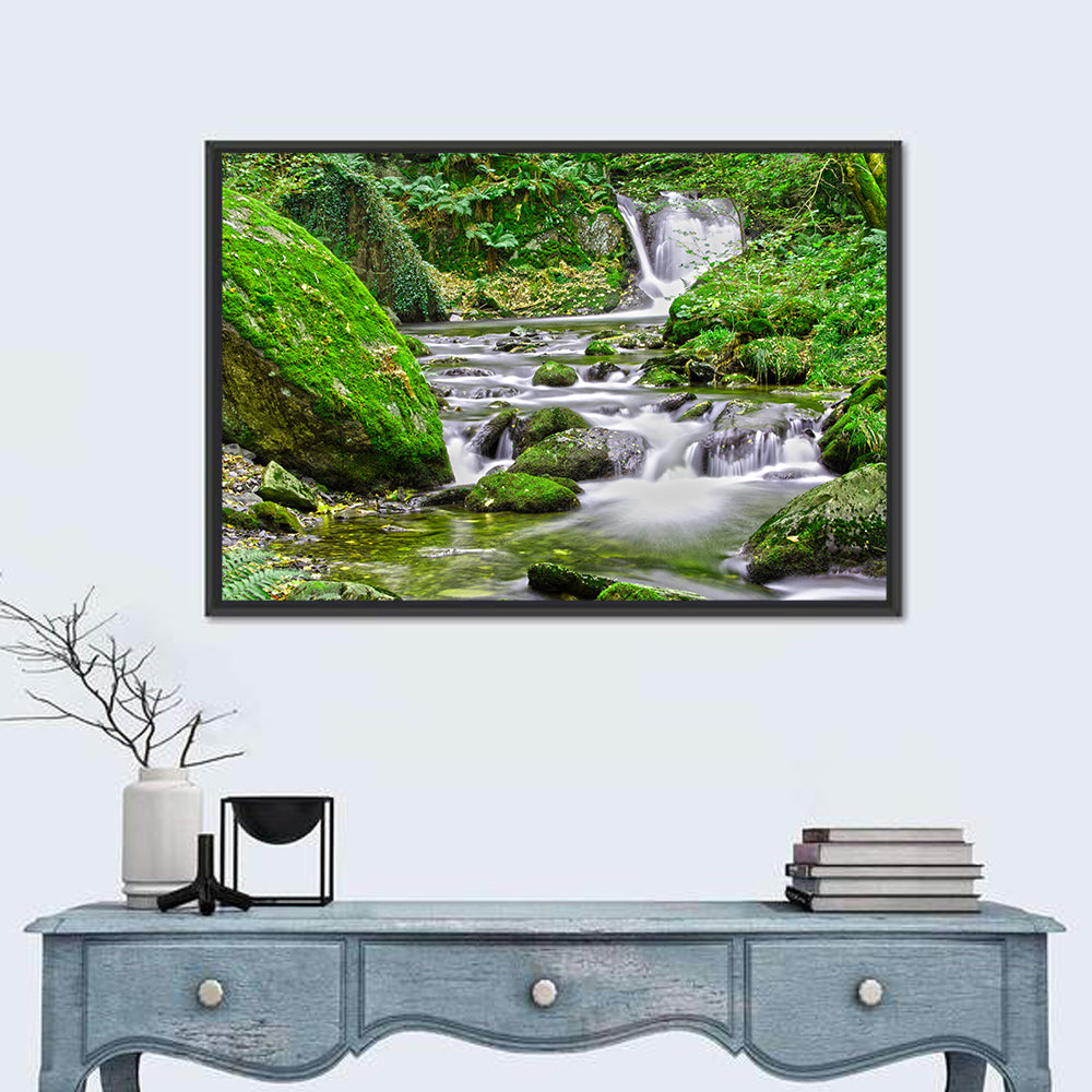 Mossy Forest Stream Wall Art