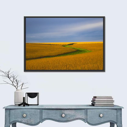 Golden Hour Soybean Field Wall Art
