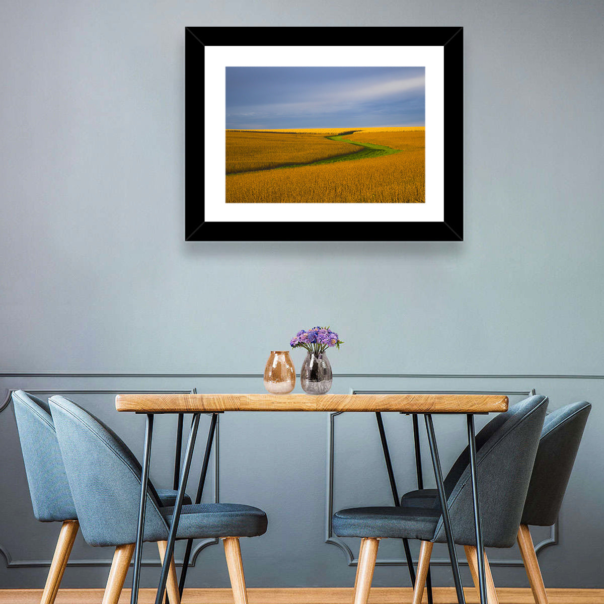 Golden Hour Soybean Field Wall Art