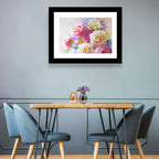 Watercolor Peony Bouquet Wall Art