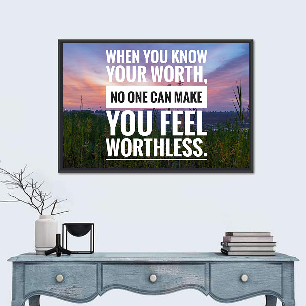When You Know Your Worth, Golden Hour Wall Art in a room, landscape