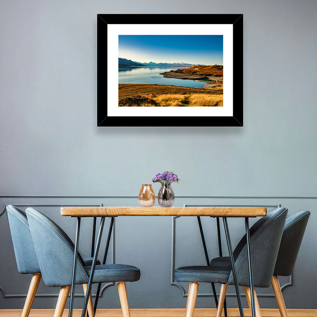 Lake Pukaki Golden Hour with Mount Cook Wall Art