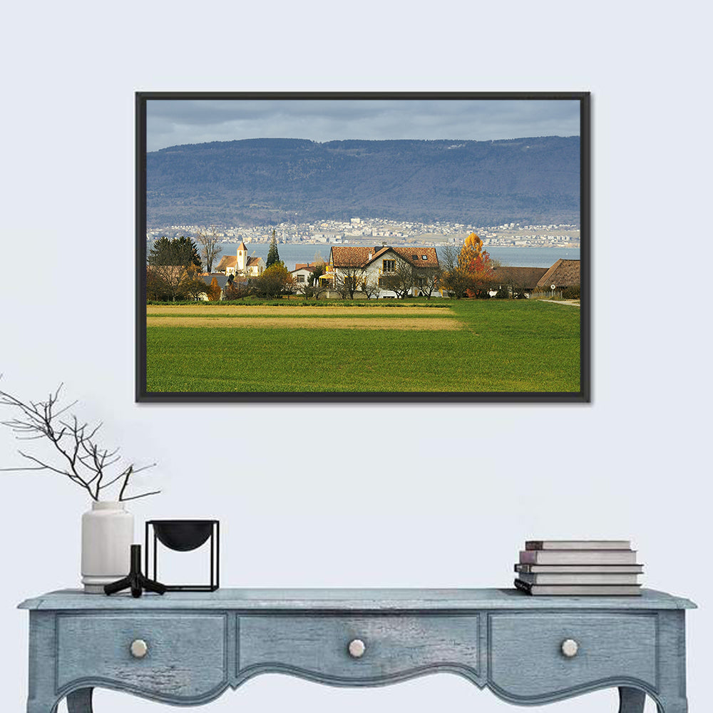 Lake Neuchatel Countryside View Wall Art