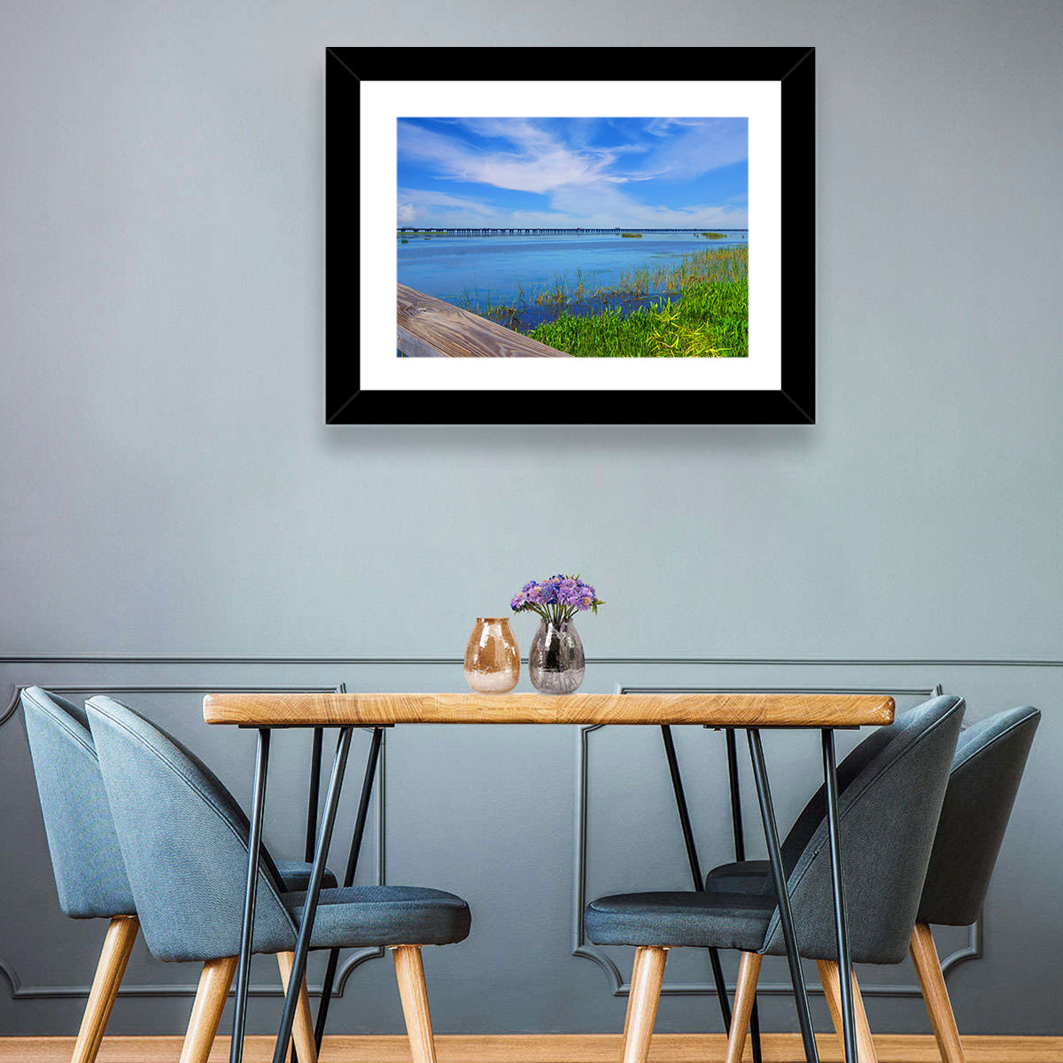 Meaher State Park Boardwalk Wall Art in a room, landscape
