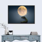 Moonlit Shipwreck Reflection Wall Art