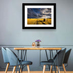 Hay Bale at Golden Hour Wall Art
