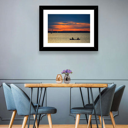 Ottawa River Sunset Canoe Wall Art