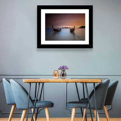 Phi Phi Longtail Boats at Golden Hour Wall Art