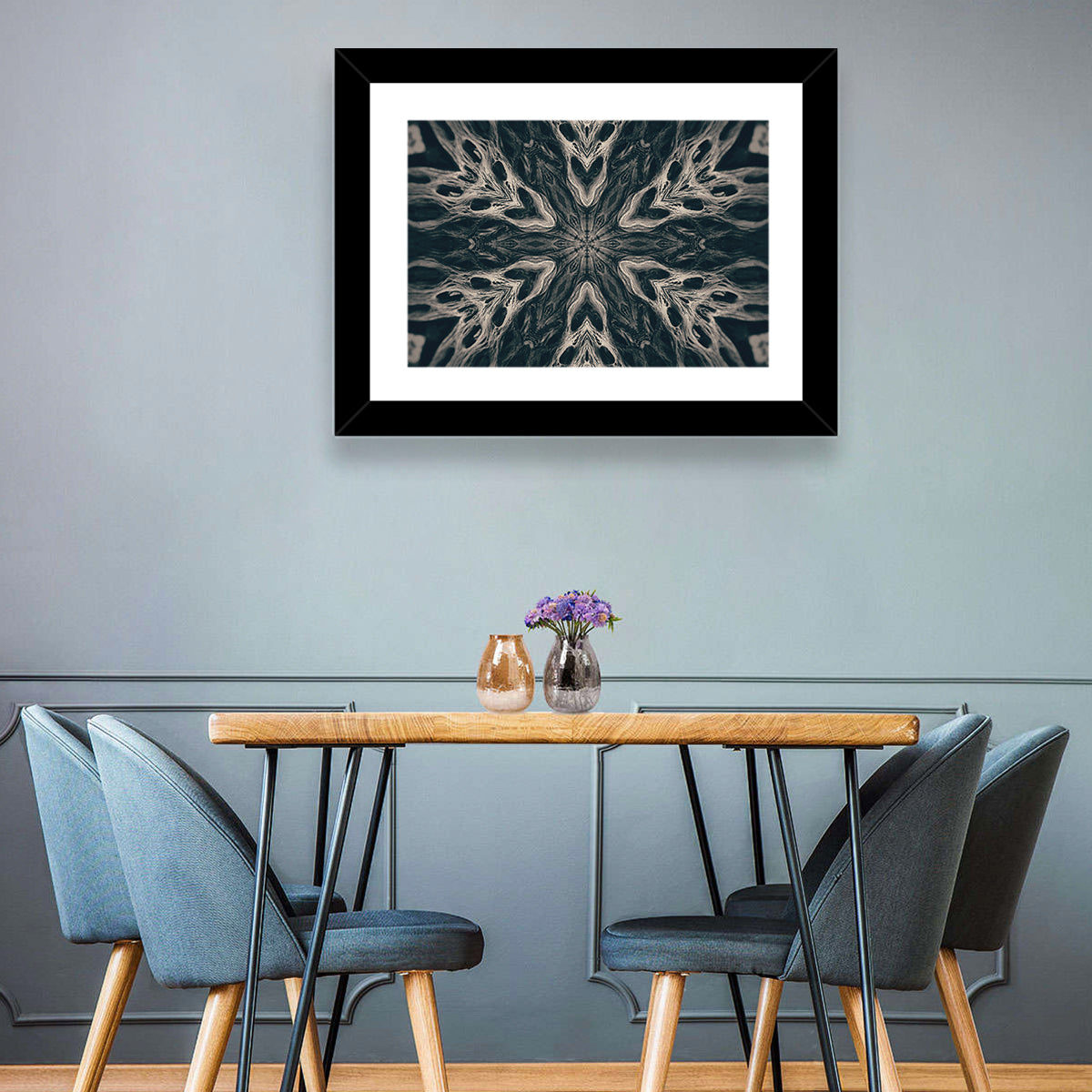 Black Gothic Demon Mandala Wall Art