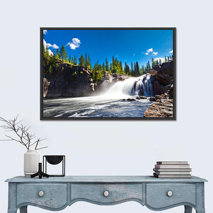 Misty Blue Waterfall Wall Art