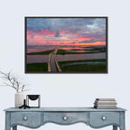 Mobile Bay Causeway at Dusk Wall Art