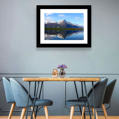 Pioneer Peak Reflected in Jim Lake Wall Art