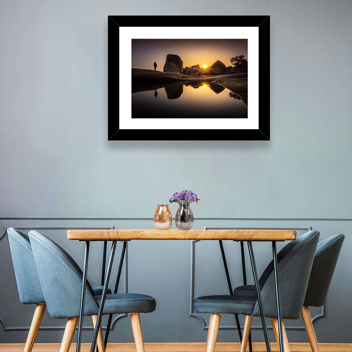 Hemakuta Hill Sunrise Temples Wall Art