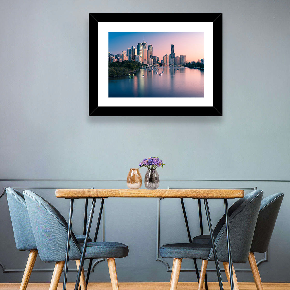 Brisbane River Skyline at Dusk Wall Art