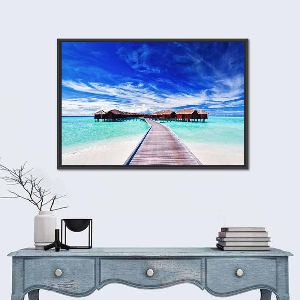 Maldives Overwater Bungalows Wall Art