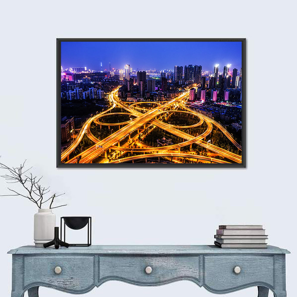 Hanyang District Interchange Nightscape Wall Art