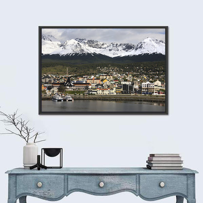 Ushuaia Harbor and Snowcapped Mountains Wall Art