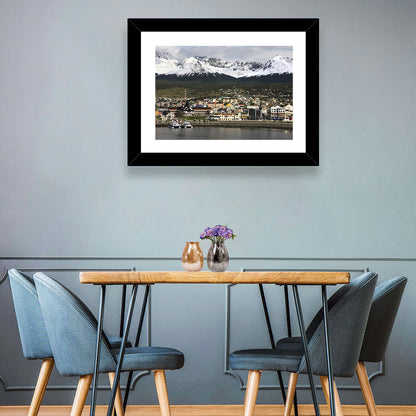 Ushuaia Harbor and Snowcapped Mountains Wall Art