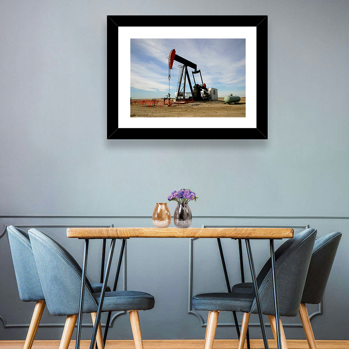 Pump Jack with Storage Tank Wall Art