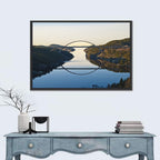 Svinesund Bridge at Golden Hour Wall Art