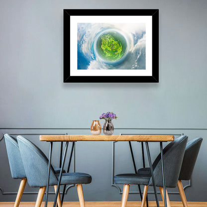 Spherical Forest from Space Wall Art
