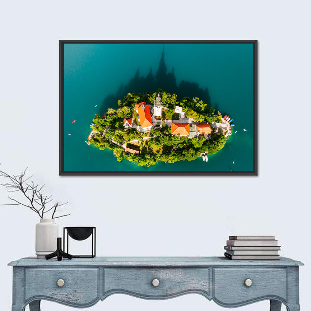 Bled Island Aerial View Wall Art