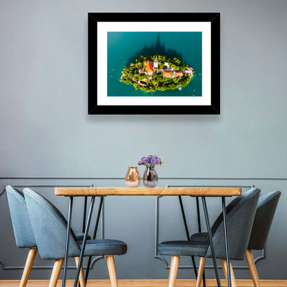 Bled Island Aerial View Wall Art