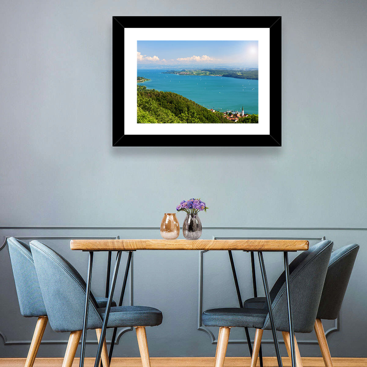Immenstaad View of Lake Constance Wall Art in a room, landscape