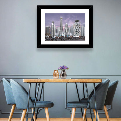 Futuristic Skyscrapers Wall Art