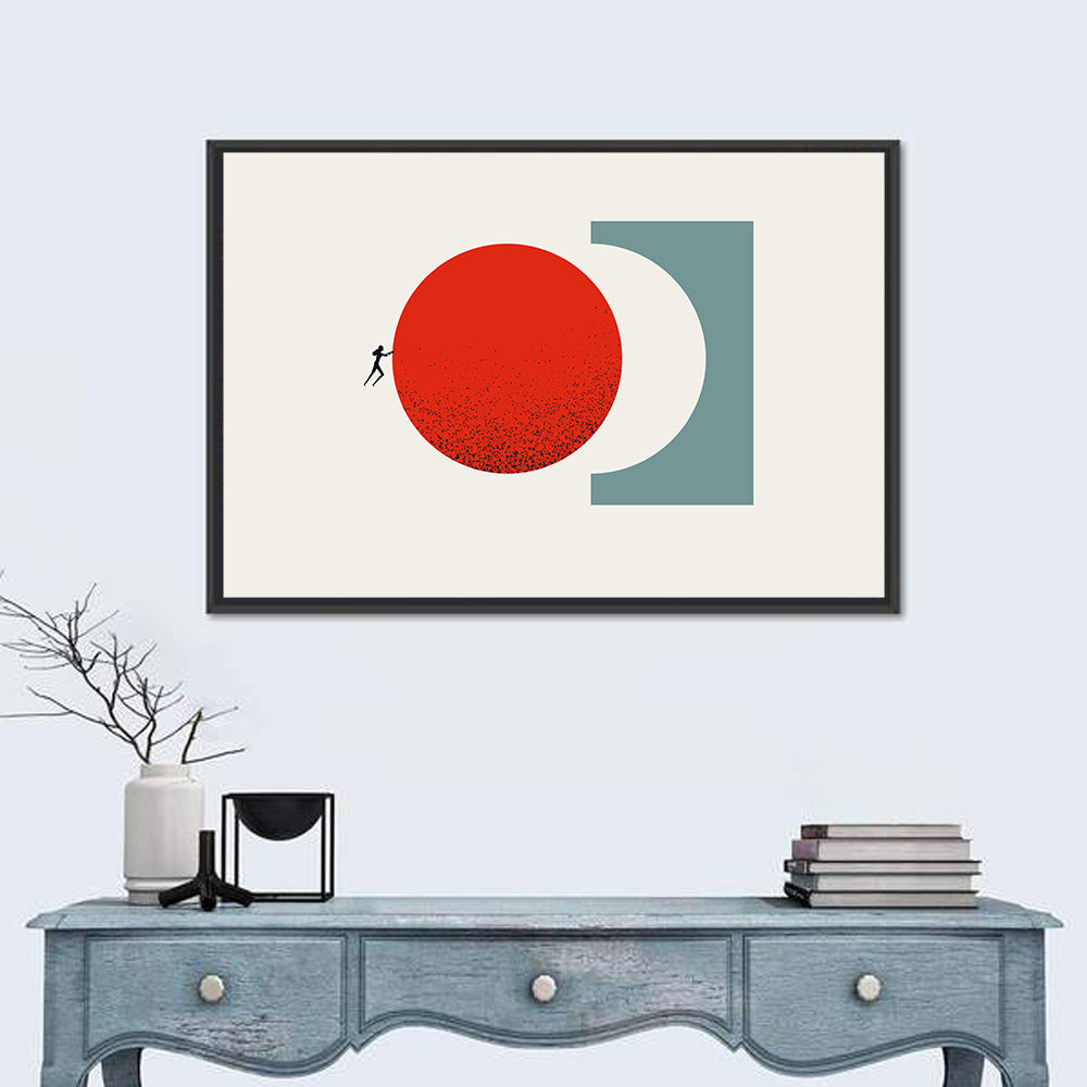 Accomplishment Concept with Red Circle Wall Art