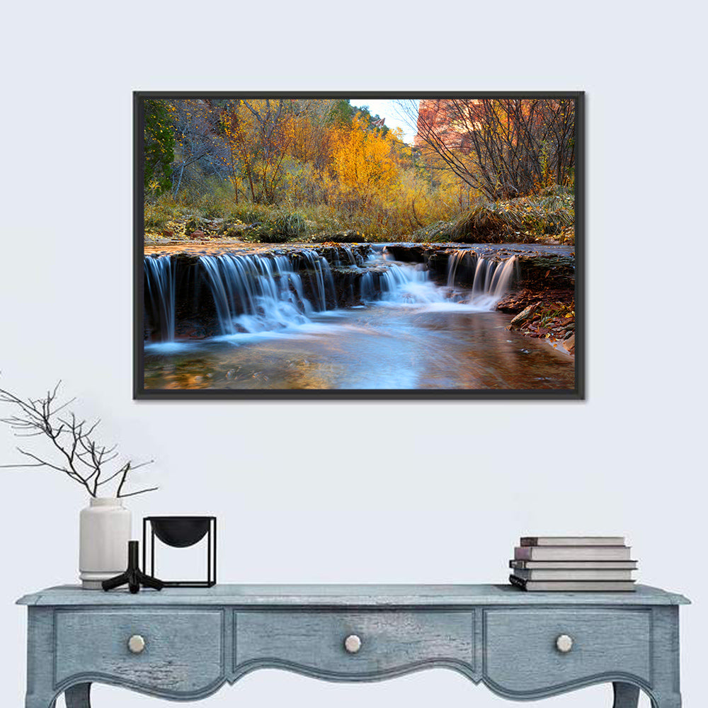 Autumn Stream at Zion Canyon Wall Art