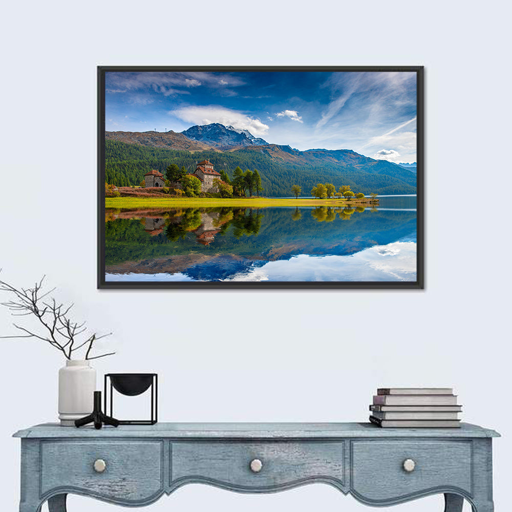 Lake Silvaplana with Crap Da Sass Wall Art