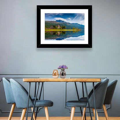 Lake Silvaplana with Crap Da Sass Wall Art