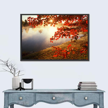 Autumn Pond Sunrise Connecticut Wall Art