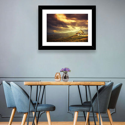 Mont-saint-michel Castle at Dusk Wall Art