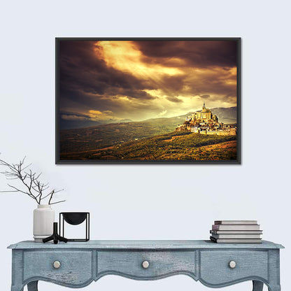 Mont-saint-michel Castle at Dusk Wall Art
