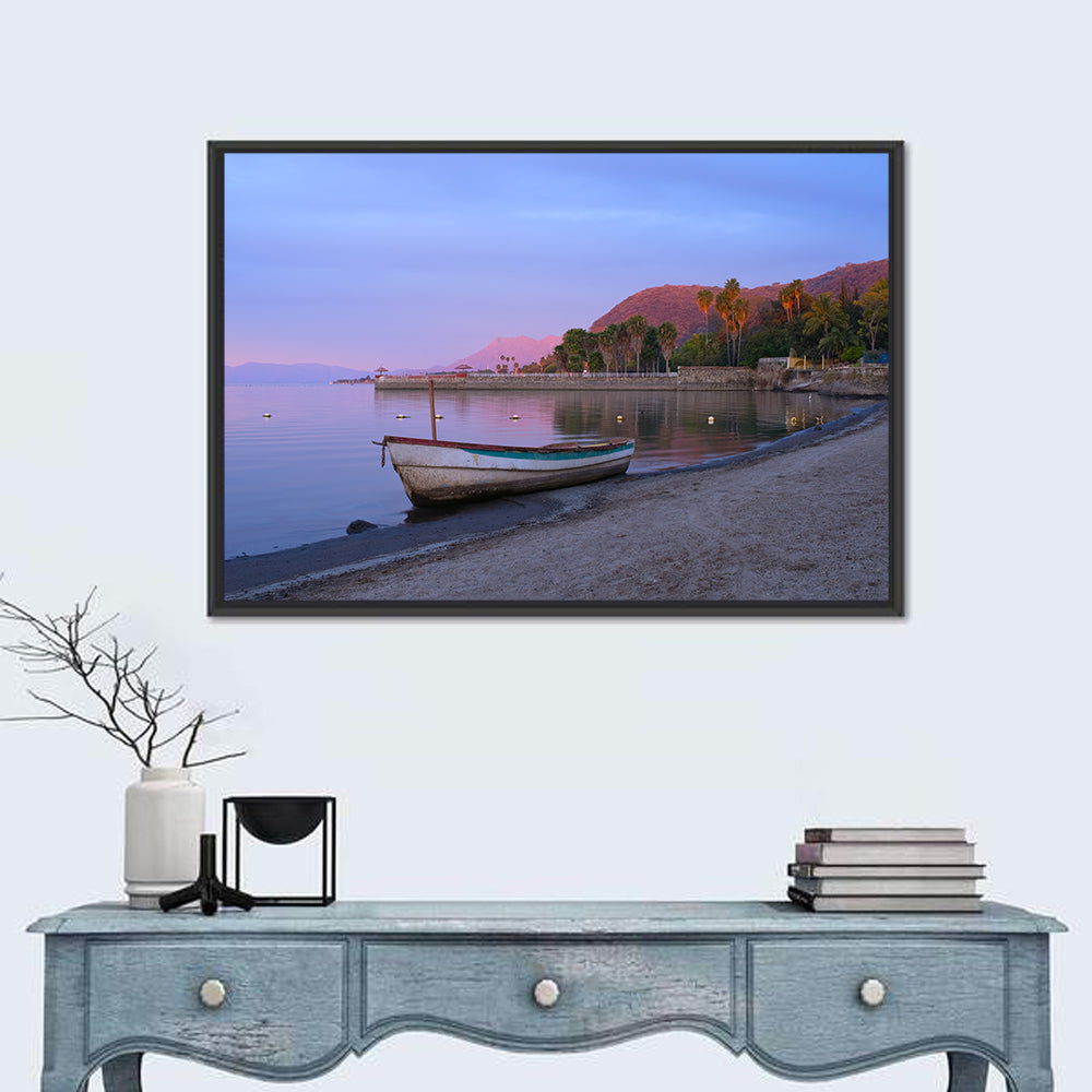 Lake Chapala Shoreline at Dusk Wall Art