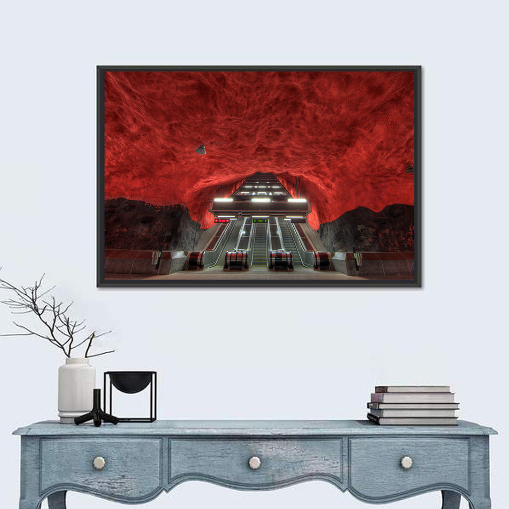 Solna Centrum Metro Station Wall Art in a room, landscape