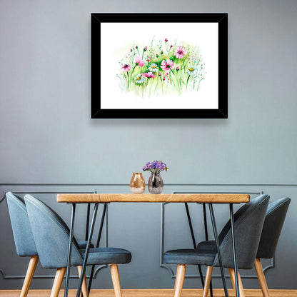 Airy Wildflower Meadow Watercolor Wall Art