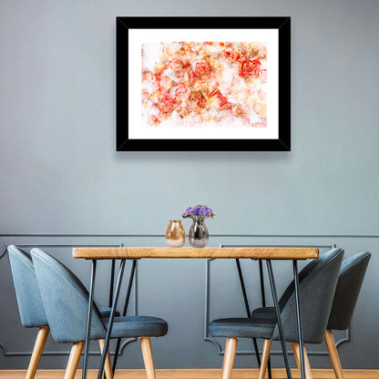 Scattered Dried Rose Petals Wall Art