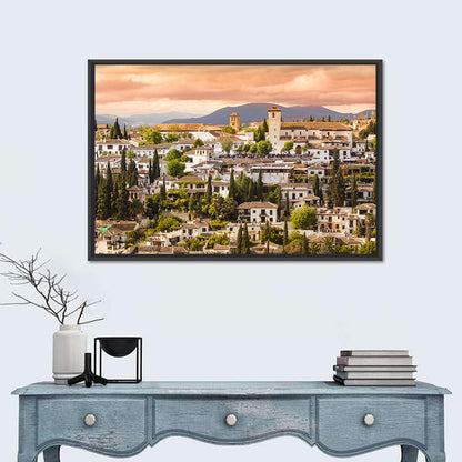 Granada Albaicín Sunset Cityscape Wall Art